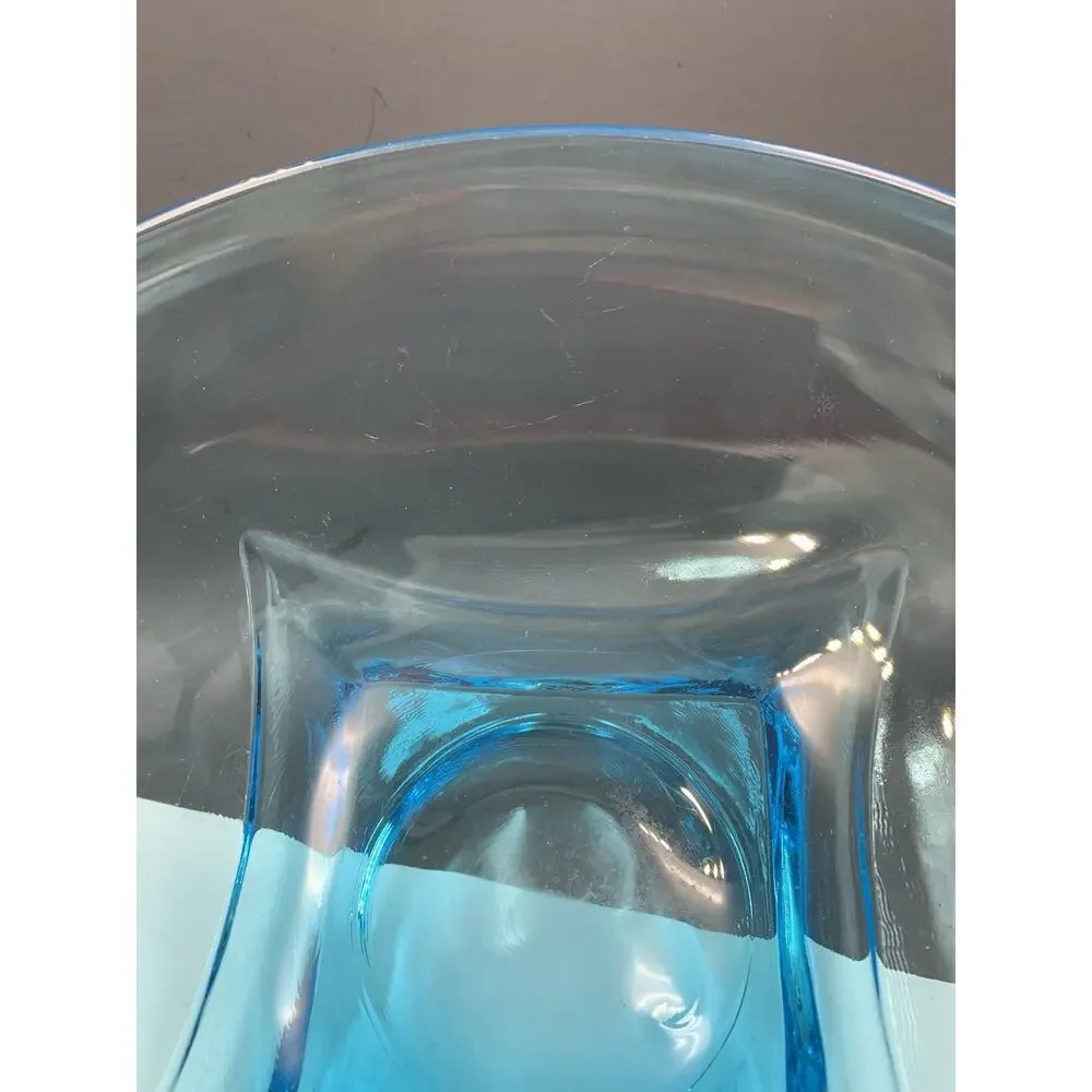 Vintage Hazel Atlas Capri Colonial Blue Glass Bowl 11